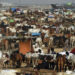 Cattle sellers await buyers at the Super Highway market in Karachi. (File/AFP)