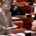 The resolution moved by Deputy Prime Minister Ishaq Dar. The resolution was passed in response to India’s announcement of suspending the Indus Waters Treaty following the attack in IIOJK. (Screengrab PTV)