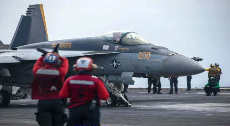 An F/A-18E Super Hornet onboard the USS Dwight D. Eisenhower in the Red Sea last year.Rylin Paul / U.S. Navy file