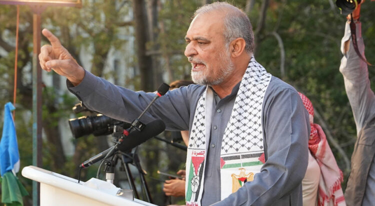 Addressing a Gaza march in Karachi, JI Emir Hafiz Naeem outlined the movement’s next steps and urged the public to continue boycotting foreign products.
