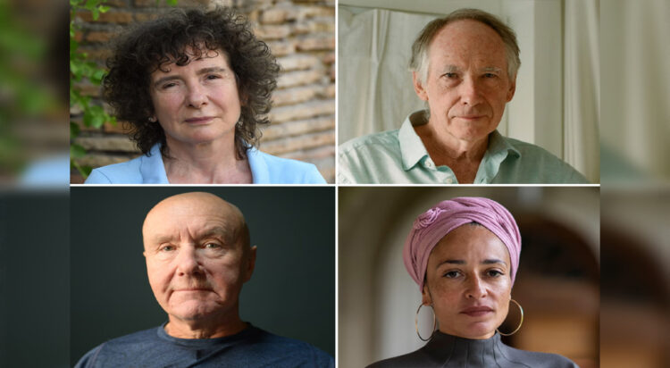 Jeanette Winterson, Ian McEwan, Zadie Smith and Irvine Welsh. (Image credit: Getty and the Guardian)
