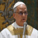 Pope Leo XIV during today’s mass. Photograph: Vatican Pool/Corbis/Getty Images