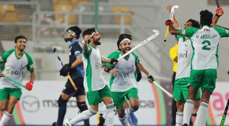 File/ Pakistan defeated Japan 3-2 in a thrilling contest in their second match of the FIH Nations Cup (Image: X/@HokitaMY)