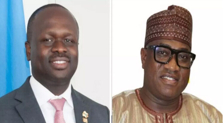 Ghana's Defence Minister Edward Omane Boamah (L) and Environment Minister Ibrahim Murtala Muhammed in a composite photo created on August 6, 2025. © ITU Pictures of Geneva via Creative Commons (Left) and Ghana's Ministry of Environment, Science and Technology (Right)
