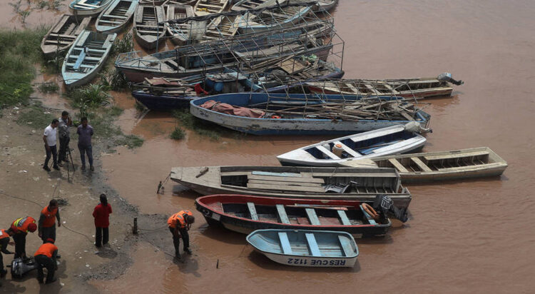 Rescuers ready boats on the banks of the Ravi river, following flood alerts after India opened the gates of major dams on rivers in its part of Kashmir after heavy rain, in Lahore, Pakistan, on August 27, 2025. (REUTERS)