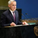 Canadian Prime Minister Mark Carney speaks during a United Nations Summit on Palestinians at U.N. headquarters on Sept. 22, 2025. | Angela Weiss/AFP via Getty Images
