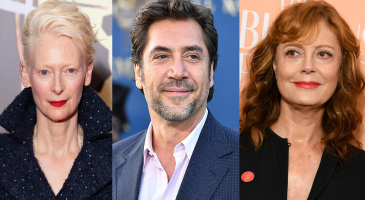 Tilda Swinton, Javier Bardem and Susan Sarandon (Images: Marc Piasecki//Getty Images /Steve Granitz/WireImage/ Kristina Bumphrey for Variety)