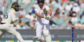 The Ashes - Australia v England - Third Test - Adelaide Oval, Adelaide, Australia - December 20, 2025 England's Will Jacks in action REUTERS/Asanka Brendon Ratnayake