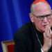 Cardinal Timothy Dolan attends a press conference following the election of Pope Leo XIV, at the Pontifical North American College in Rome, Italy, May 9, 2025. REUTERS/Guglielmo Mangiapane