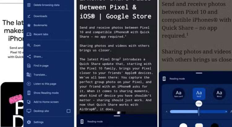 Google Chrome upgrades reading mode with text-to-speech and customization features (Image; androidpolice.com)