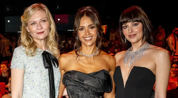 Kirsten Dunst, Jessica Alba and Dakota Johnson attend the opening ceremony of the 5th edition of the Red Sea Film Festival in Jeddah