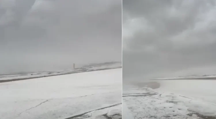 According to forecasts cited by BBC Weather, the storm system was expected to intensify before moving eastward toward the UAE and Qatar overnight. (Screengrab)