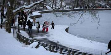 People visit Central Park in Manhattan, New York, U.S., December 27, 2025. REUTERS/Kena Betancur