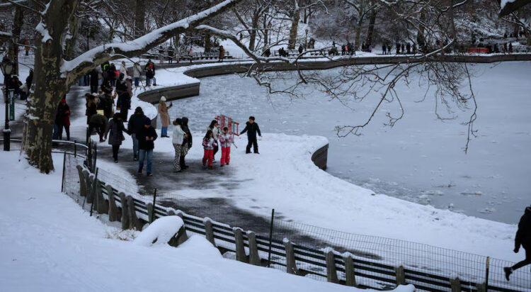 People visit Central Park in Manhattan, New York, U.S., December 27, 2025. REUTERS/Kena Betancur