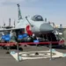 The Pakistan-China jointly-built multirole aircraft stood among an array of combat jets showcased by the United States, Saudi Arabia and several other nations. (Screengrab)