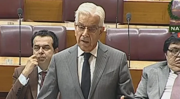 Defense Minister Khawaja Asif addresses the National Assembly (NA) on February 2, 2026.
(Screengrab)