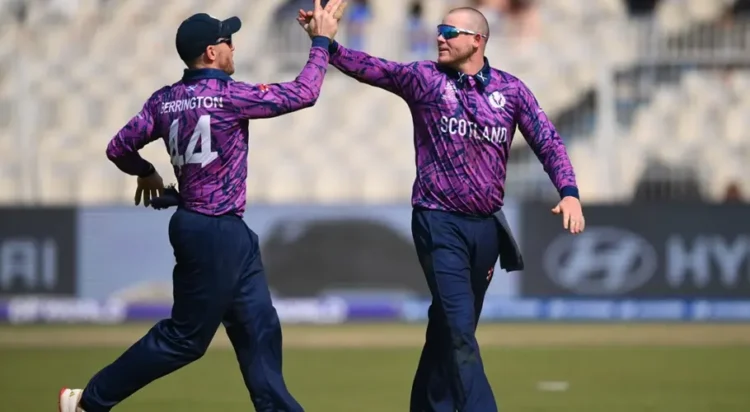 Michael Leask picked up four wickets, Italy vs Scotland, Men's T20 World Cup, Kolkata, February 9, 2026
(AFP/Getty Images)