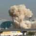 The image shows drone attack on Dubai airport (Screengrab)