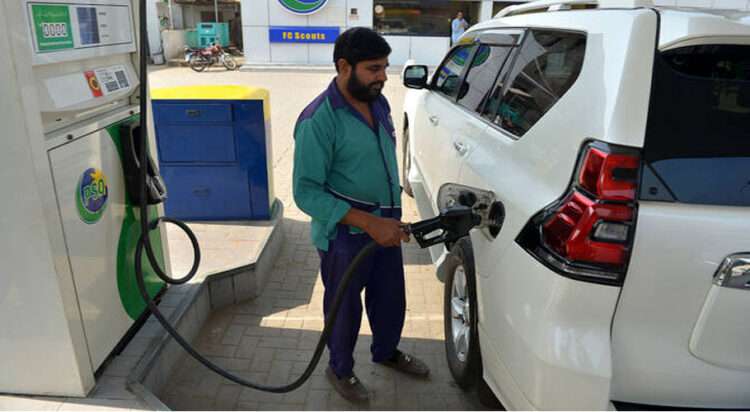 A petrol station worker fills the tank of a customer’s vehicle in Peshawar, Pakistan, on November 1, 2025. (EPA/File)