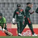 Mehidy Hasan Miraz dismisses Maaz Sadaqat•Mar 13, 2026•AFP/Getty Images