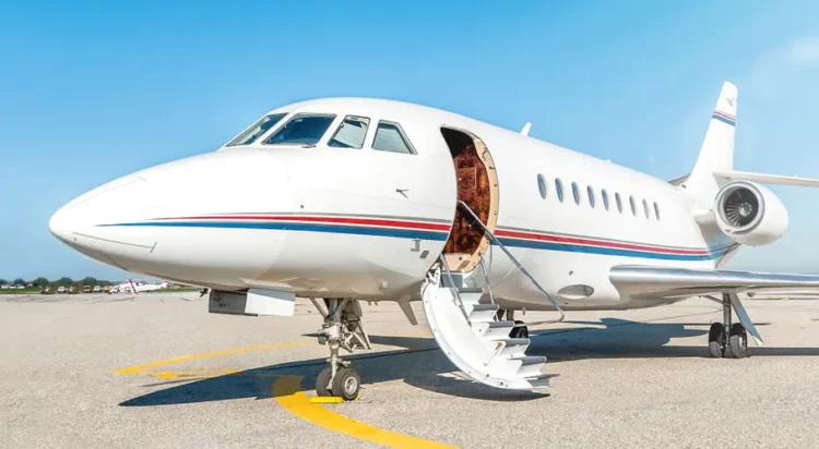 This file photo shows a private jet on an unknown airstrip. Photograph: yoh4nn/Getty/iStockphoto