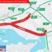 Karachi Traffic police issues map showing road closures and alternative traffic routes in Karachi.