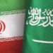 This illustration shows Iran and Saudi Arabia's flag.