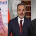 Saudi Foreign Minister Prince Faisal bin Farhan Al Saud, Turkish Foreign Minister Hakan Fidan, and Egyptian Foreign Minister Dr. Badr Abdelatty