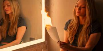 This image released by Lionsgate shows Amanda Seyfried in a scene from "The Housemaid." (Lionsgate via AP)