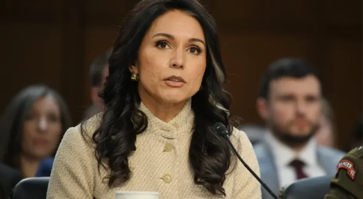 Director of national intelligence Tulsi Gabbard testifies during a Senate intelligence committee hearing on Capitol Hill on Wednesday. Photograph: Annabelle Gordon/UPI/Shutterstock