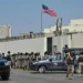 Security personnel stand guard outside the US consulate in Karachi on March 1, 2026. — AFP/File