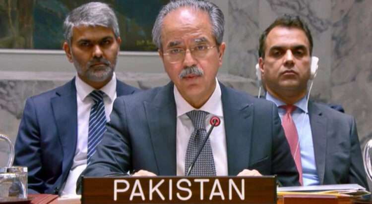 Pakistan’s Permanent Representative to UNSC Ambassador Asim Iftikhar Ahmad