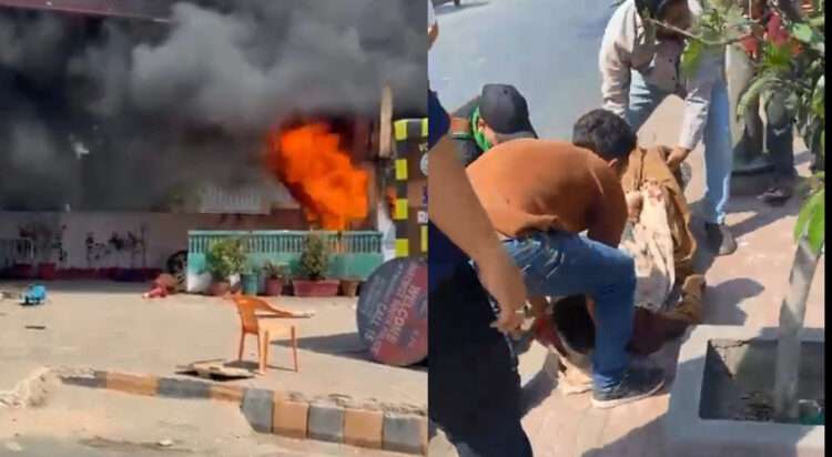 At least eight people have been killed and more than 20 wounded outside the U.S. Consulate in Karachi (Image: X)