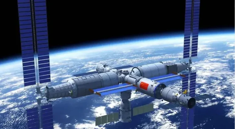 China's Tiangong space station has a modular design similar to the International Space Station. (Image credit: China Manned Space Engineering Office)