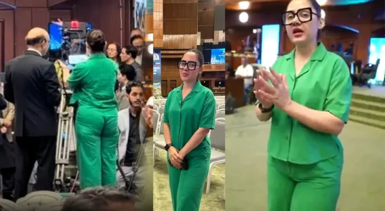 Social media divided over Gharida Farooqi’s appearance during Iran–US talks coverage (Screengrab)