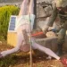 The Israel Defense Forces confirmed that a photo circulating online shows one of its soldiers smashing a statue of Jesus with a sledgehammer in the Christian-majority village of Debel, southern Lebanon. (Image: X)