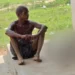 The video of a man carrying the skeletal remains (blurred) of his sister went viral in India this week (BBC Hindi)