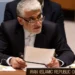 Amir-Saeid Iravani, Iran's ambassador to the United Nations, speaks during a meeting at UN headquarters in New York City on 24 June. Photograph: Brendan McDermid/Reuters