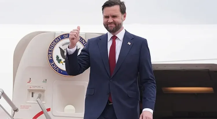 US Vice President JD Vance disembarks from Air Force Two after arriving for talks with Iranian officials in Islamabad, Saturday, April 11, 2026. — Reuters