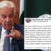 Pakistan's Defense Minister Khawaja Muhammad Asif  slammed Israel in a deleted tweet.