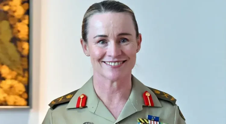 Newly appointed Chief of Army Lieutenant General Susan Coyle poses for photographers after a press conference at Parliament House in Canberra, Australia on April 13, 2026. — AAP Image via Reuters