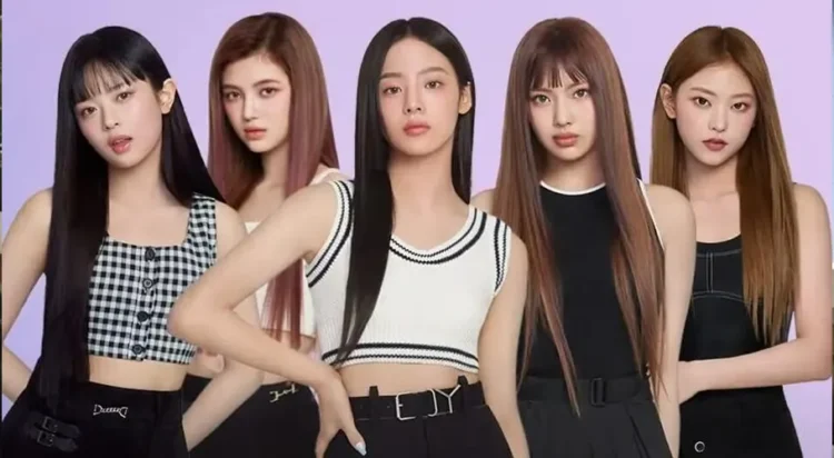 NewJeans in 2023. From left to right: Hanni, Danielle, Minji, Hyein, Haerin (File Photo)