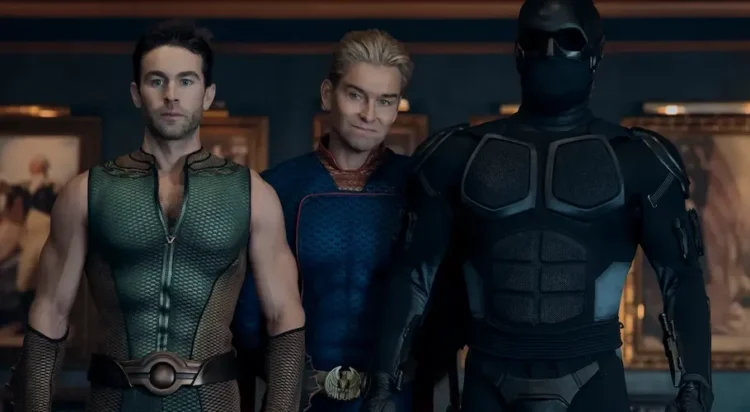 Chace Crawford, Antony Starr, and Nathan Mitchell in 'The Boys'
Courtesy of Jasper Savage / Amazon Prime Video