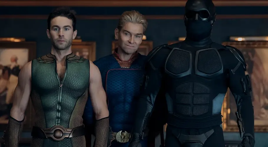 Chace Crawford, Antony Starr, and Nathan Mitchell in 'The Boys'
Courtesy of Jasper Savage / Amazon Prime Video