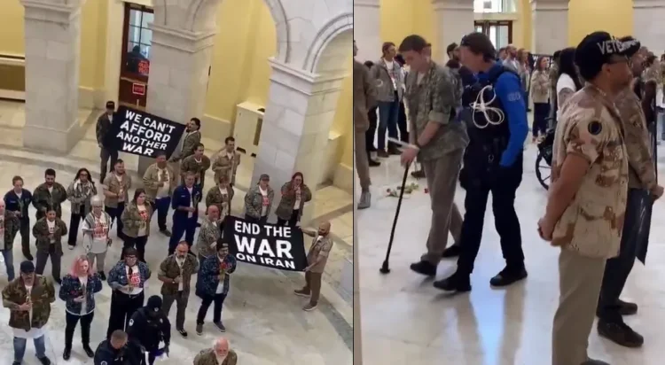 At least 62 U.S. military veterans and family members were arrested by Capitol Police on Monday after occupying the Cannon House Office Building in Washington, D.C..