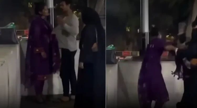 Public drama erupts as wife confronts husband and alleged girlfriend (Screengrab)