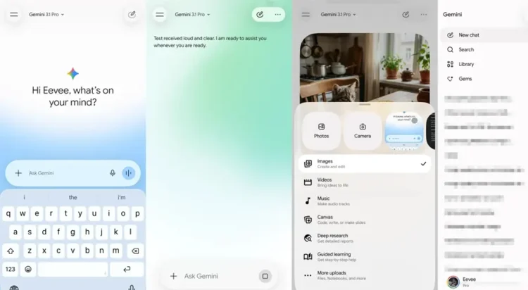 The updated Gemini app UI is currently rolling out to some iOS users.