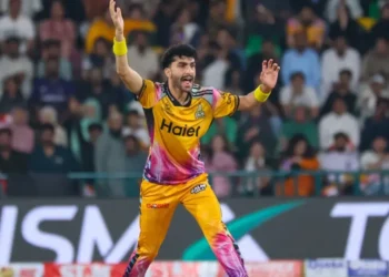 Sufyan Moqim finished with 1 for 23, Hyderabad Kingsmen vs Peshawar Zalmi, PSL 2026 Final, Lahore, May 03, 2026 - PSL